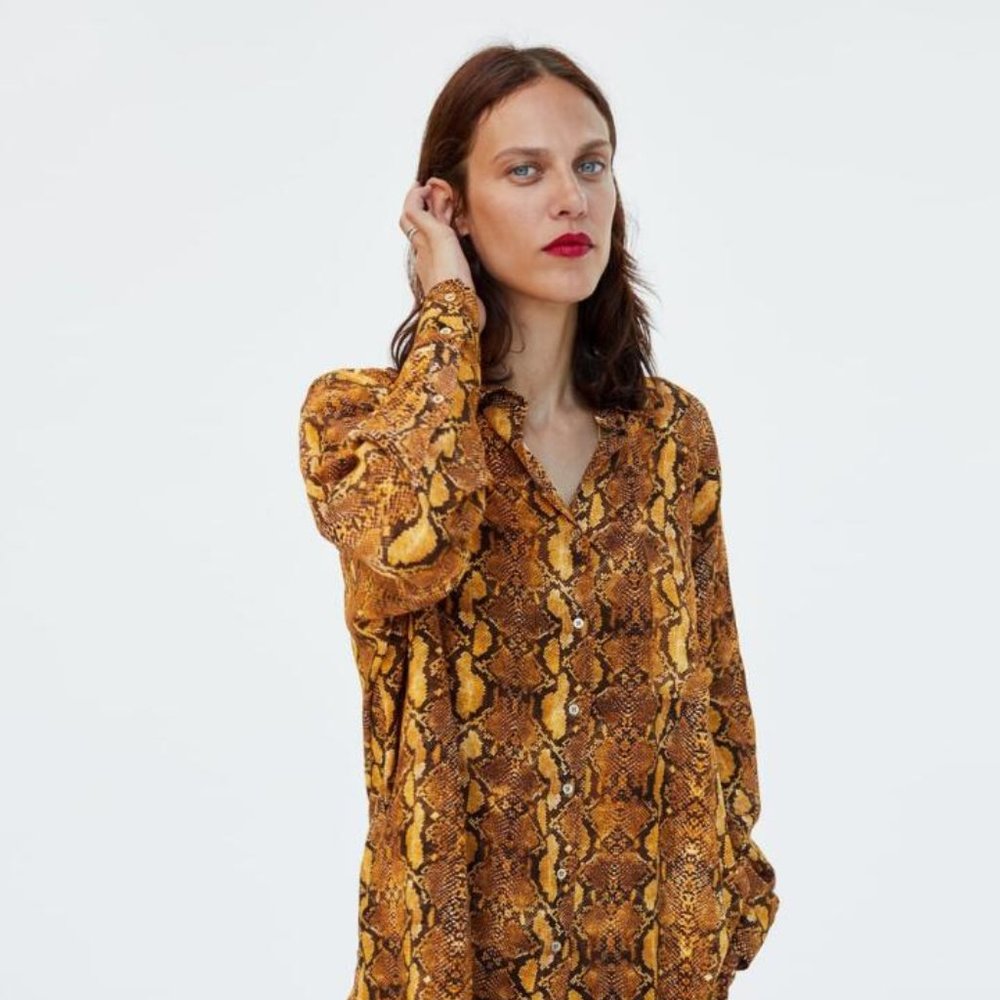 Snake Skin Print Blouse Branded Wear For Less (BFL